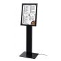 Porte menu LED sur pied - 4 x A4 