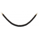 Corde noir embout couleur Or 