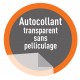 Autocollant PVC Transparent  sans pelliculage