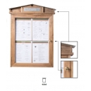 Porte menu extérieur, cadre bois - Eclairage Led  