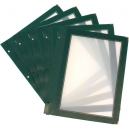 Lot de 5 inserts A4 - Bordure verte