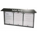 Porte menu extérieur  LED - 3 x A4  