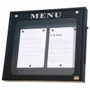 Porte-menus mural à LED - 2 x A4  